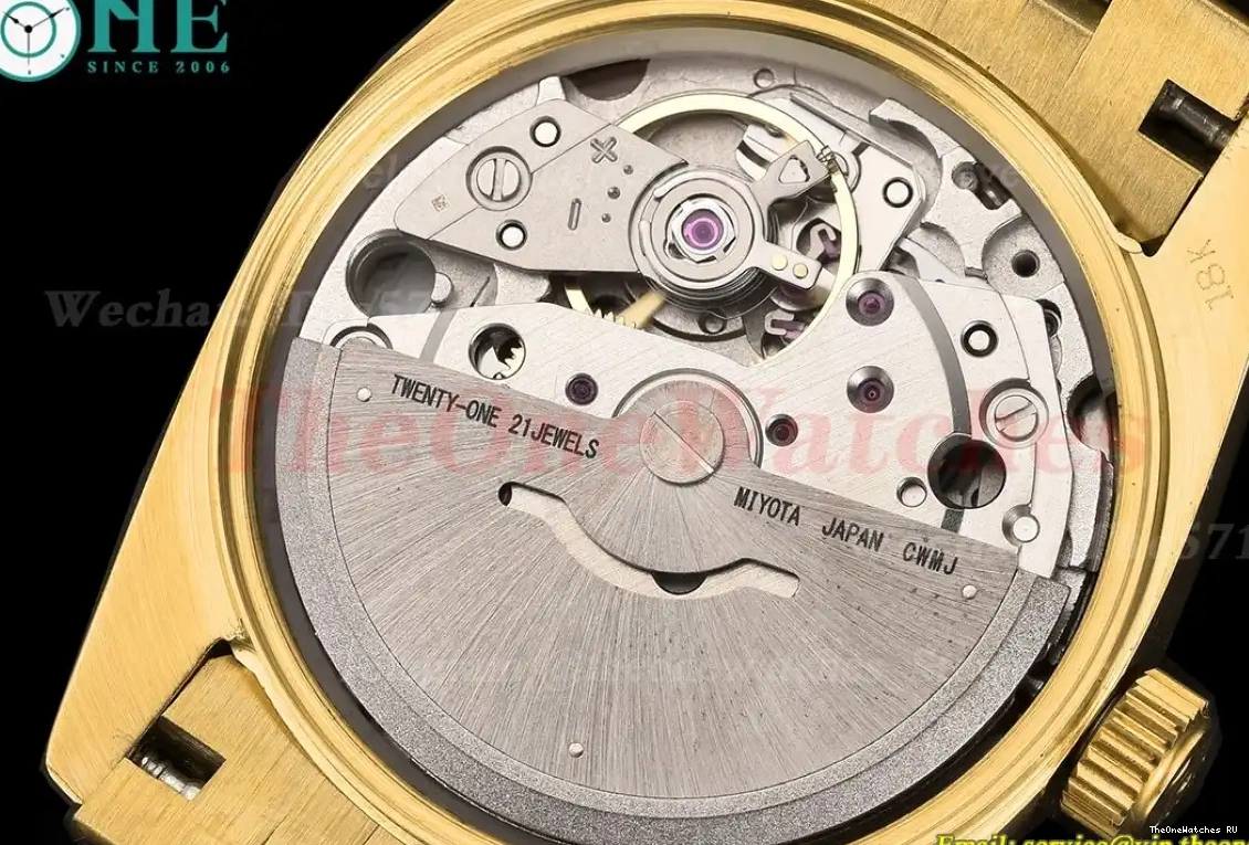 28mm YG Datejust Dia Silver MY8215 GDF Jub YG 0427